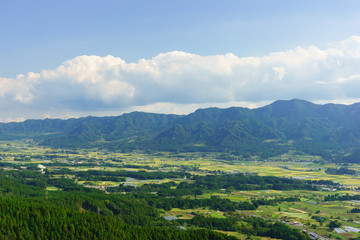 Fototapeta na wymiar 阿蘇 外輪山からの眺め