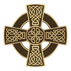 Gold Celtic cross