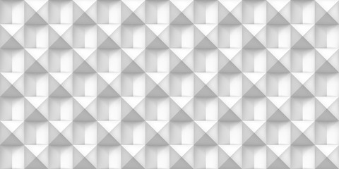 Fototapeta premium Volume white realistic texture, cubes, gray 3d geometric seamless pattern, design vector light background