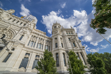 The City Hall of Madrid or the former Palace of Communications, Spain, Cibeles fountain