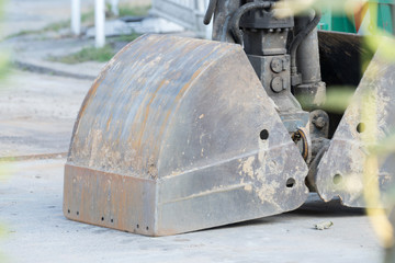 Eine Baustelle und ein Bagger