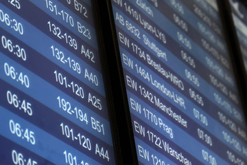 Obraz premium Scoreboard at the airport