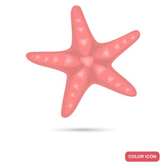 Starfish cartoon color high quality icon