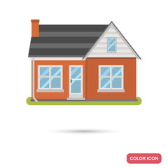 Private house flat color icon