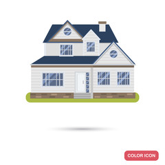 Private house flat color icon