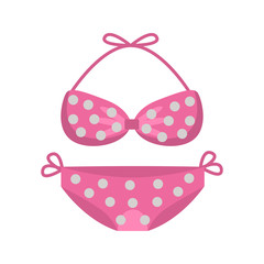 Female swimsuit color icon. Flat design