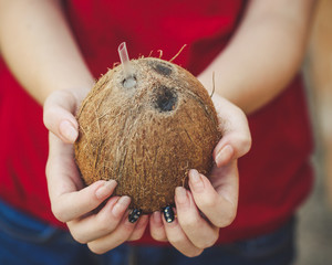 coco. tropical food. food background