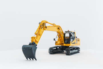 Buckets , Excavator  model on isolated white background