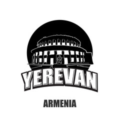 Yerevan, Armenia, black and white logo