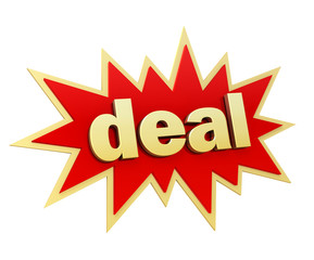 deal icon isolated 3d illustration
