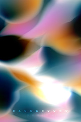 Obraz premium Holographic paint explosion design, fluid colors flow, colorful storm. Liquid mixing colours motion concept, trendy abstract background layout template for business presentation, app wallpaper banner