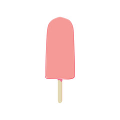 Vector illustration of ice cream or popsicle. Summer concept.