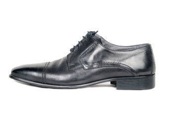Black leather shoes