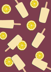 Vector illustration of ice cream or popsicle. Summer concept.