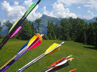 Bogenparcours in the Bergen - archery parcours in the mountaiins