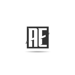 Obraz premium Initial Letter AE Logo Template Design