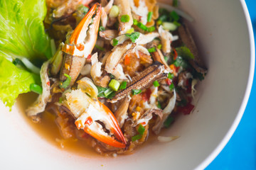 Noodles seafood Tom yum with claw