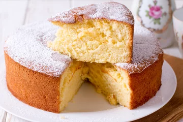 Fotobehang Homemade sponge cake © qwartm