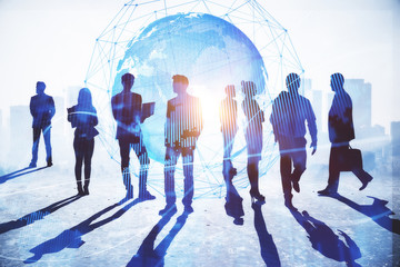 Global business and success concept