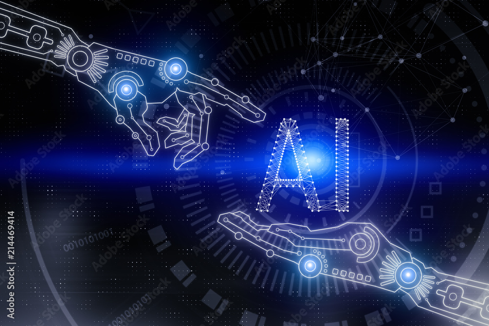 Poster Artificial intelligence and future concept
