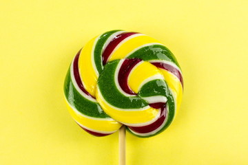 Sweet Multicolor lollipop.  Food and candy concept