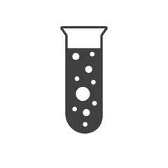 Test Tube, Chemisty Glyph Vector Icon. Isolated on the White Background. Editable EPS file. Vector illustration.