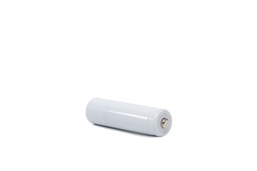 isolated white battery