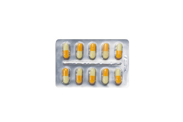 yellow pills capsule