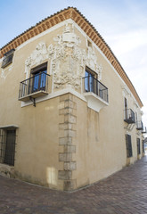 Fototapeta na wymiar Palace of Monsalud corner, Almendralejo, Spain
