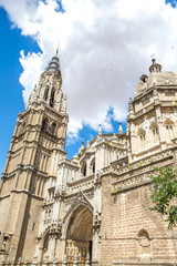 Fototapeta na wymiar The Primate Cathedral of Saint Mary of Toledo, 13th century high gothic cathedral of Toledo