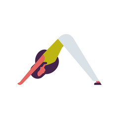 woman doing yoga exercises female cartoon character fitness activities isolated diversity poses healthy lifestyle concept full length flat vector illustration