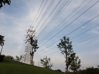送電線のある風景