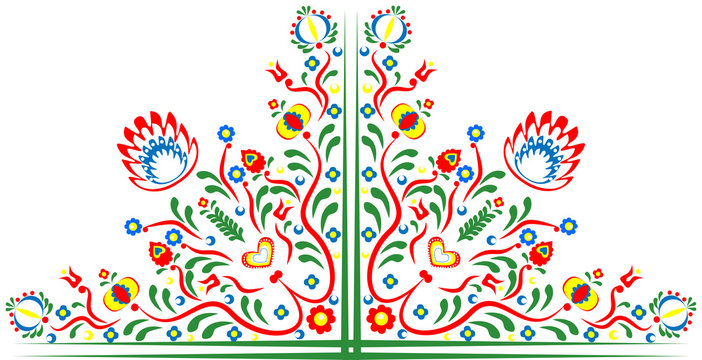 Folklore motifs of flowers 