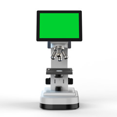 microscope with empty screen