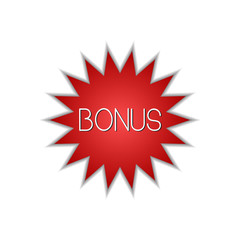 bonus circular star icon isolated sticker badge logo design elements vector illustration