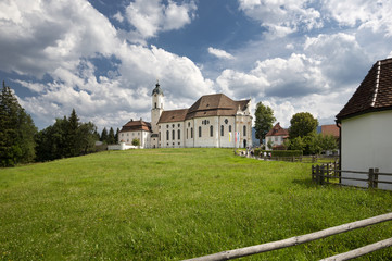 Fototapeta na wymiar Die Wieskirche im Ostallgäu, Deutschland