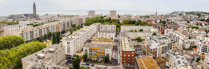 the city of Le Havre, in Normandy - obrazy, fototapety, plakaty