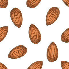 Shelled Almond Seamless Pattern