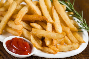Close up shot of french fries