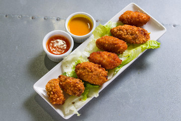 Close up shot of chicken wings