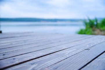 Wooden dock on the lake