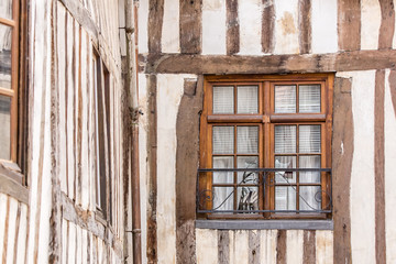 facade of old houses in the city of Rouen