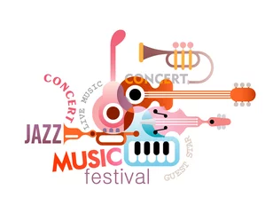 Printed roller blinds Music Festival Design