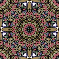 mistic floral seamless pattern. vector illustration