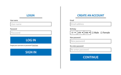 Obraz premium Login signin user