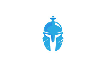Warrior Helmet Logo Design Illustration