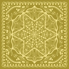 Floral geometric ornament. vector illustration.