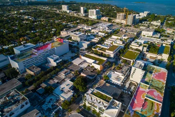 Fototapete Rund Aerial photo Design District Miami © Felix Mizioznikov