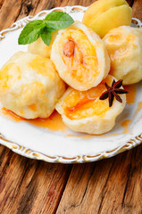 Fruit dumplings with apricot