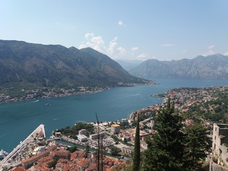 Fototapeta na wymiar Montenegro Kotor Panorama Schlucht
